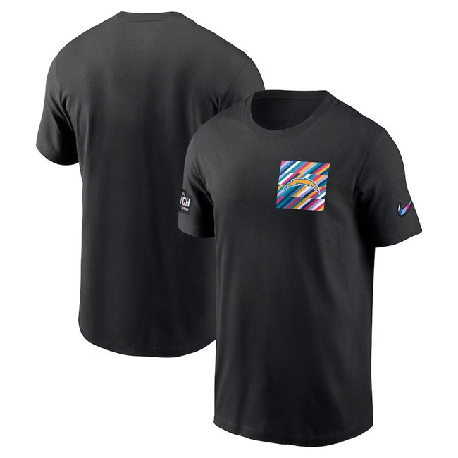 Men's Los Angeles Chargers Black 2023 Crucial Catch Sideline Tri-Blend T-Shirt